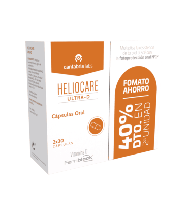 HELIOCARE CAPSULAS ULTRA D 30 X 2 DUPLO -40% 2º UNIDAD (ANUAL - INTENSIDAD SOLAR MEDIA)