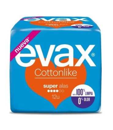 COMPRESAS EVAX COTTONLIKE SUPER CON ALAS 14 COMPRESAS