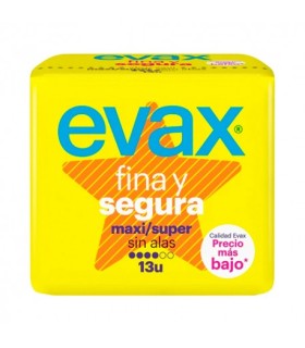 COMPRESAS EVAX FINA Y SEGURA SUPER 13 COMPRESAS