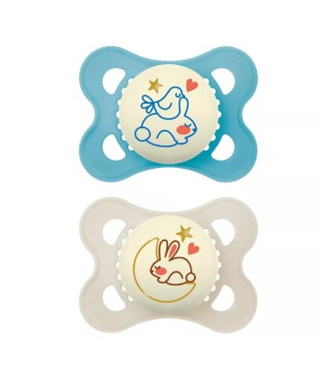 MAM CHUPETE SIL PERFECT NIGHT 16+ ROSA PACK DOBLE