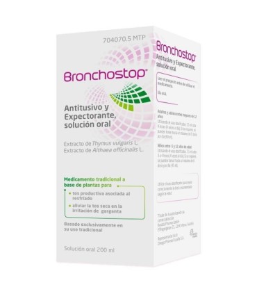 BRONCHOSTOP ANTITUSIVO Y EXPECTORANTE SOLUCION ORAL 1 FRASCO 200 ML