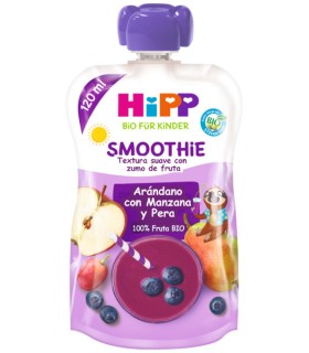 HIPP SMOOTHIE ARANDANOS CON MANZANA Y PERA 120G