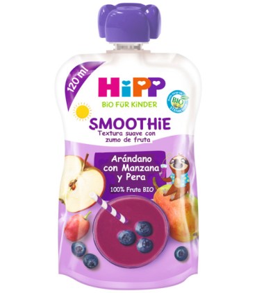 HIPP SMOOTHIE ARANDANOS CON MANZANA Y PERA 120G