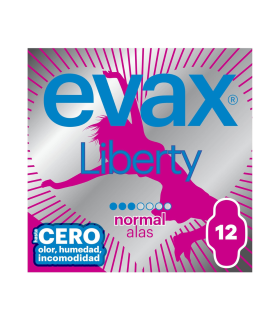 COMPRESAS EVAX LIBERTY NORMAL CON ALAS 12 COMPRESAS