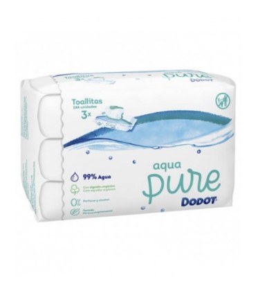 DODOT TOALLITAS AQUA PURE  HUMEDAS PARA BEBES 144 UNIDADES