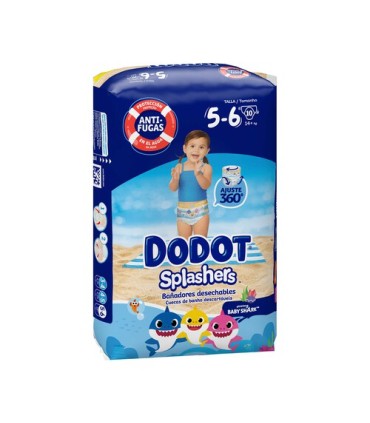 DODOT SPLASHERS TALLA 5-6 +14KG 10 UNID