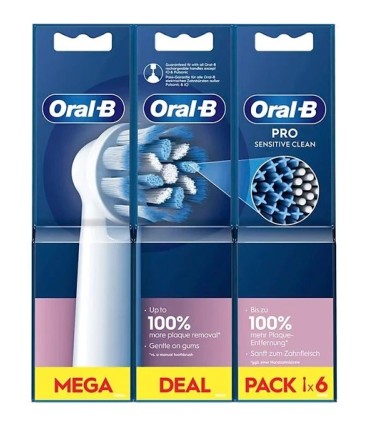 ORAL-B PRO RECAMBIO CEP ELECTRICO SENSITIVE 6U MEGA DEAL PACK
