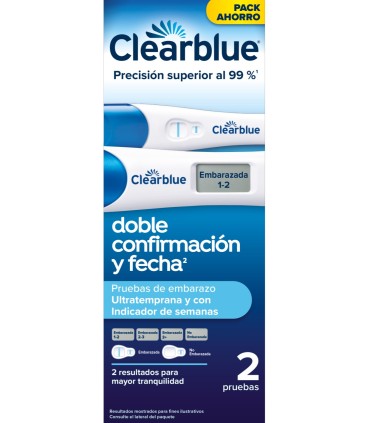 CLEARBLUE TEST DE EMBARAZO ULTRATEMPRANA + TEST DE EMBARAZO DIGITAL 2 U PACK