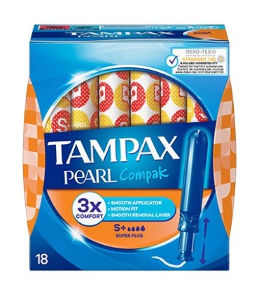 TAMPAX COMPAK PEARL SUPER PLUS 16UND