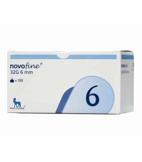 AGUJA DE INSULINA NOVOFINE TIP ETW 100 UNIDADES 32 G (0,23/5 MM X 6 MM)