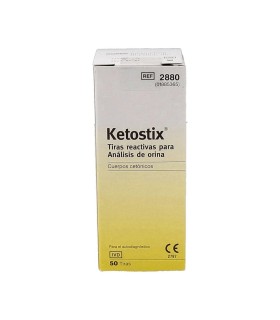 TIRAS REACTIVAS CUERPOS CETONICOS KETOSTIX 50 UNIDADES