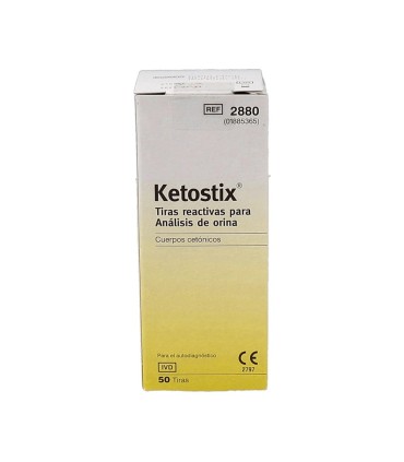 TIRAS REACTIVAS CUERPOS CETONICOS KETOSTIX 50 UNIDADES