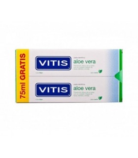 VITIS ALOE VERA PASTA DENTIFRICA 2 ENVASES 150 ML SABOR MENTA