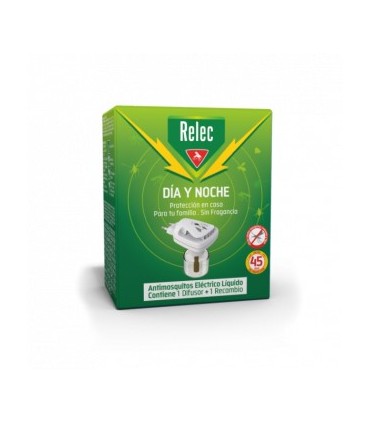 RELEC DIA Y NOCHE ANTIMOSQUITOS ELECTRICO LIQUIDO ON OFF 1 DIFUSOR + RECAMBIO