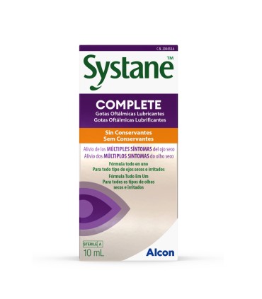 SYSTANE COMPLETE GOTAS OFTALMICAS LUBRICANTES SIN CONSERVANTES 10 ML