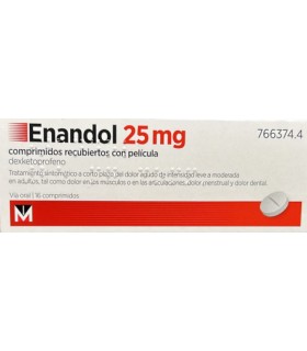 ENANDOL 25 MG 16 COMPRIMIDOS RECUBIERTOS