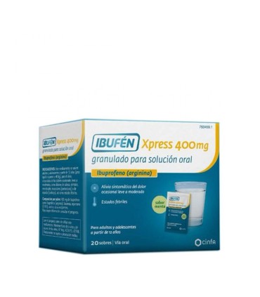 IBUFEN XPRESS 400 MG 20 SOBRES GRANULADO PARA SOLUCION ORAL