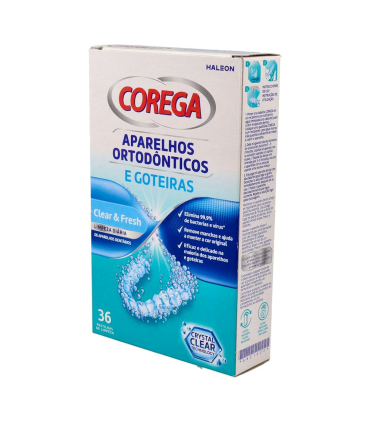 COREGA ORTODONCIAS & FERULAS 36 TABLETAS LIMPIADORAS