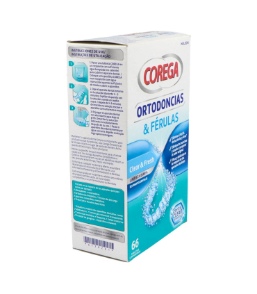 COREGA ORTODONCIAS & FERULAS 66 TABLETAS LIMPIADORAS