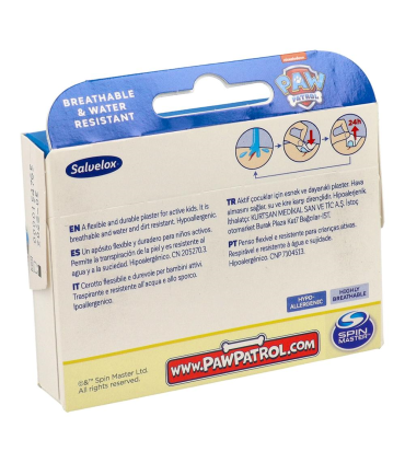 SALVELOX APOSITO ADHESIVO PAW PATROL 20 TIRAS SURTIDAS