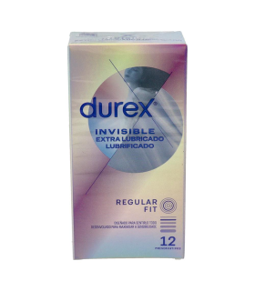 DUREX INVISIBLE EXTRA FINO EXTRA LUBRICADO PRESERVATIVOS 12 UNIDADES