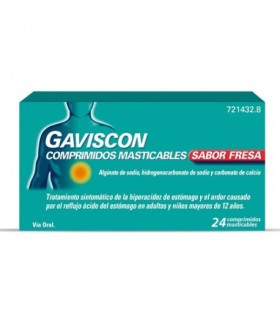 GAVISCON 24 COMPRIMIDOS MASTICABLES (SABOR FRESA)