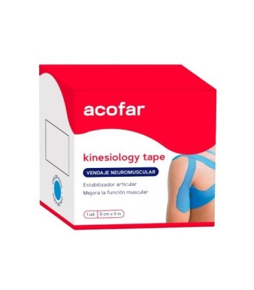 ACOFAR KINESIOLOGY TAPE VENDAJE 5M X 5CM COLOR AZUL