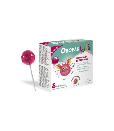 OROFAR KIDS 8 PIRULETAS SABOR FRAMBUESA