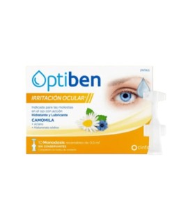 OPTIBEN IRRITACION OCULAR+ 10 MONODOSIS 0,5 ML