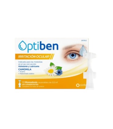 OPTIBEN IRRITACION OCULAR+ 10 MONODOSIS 0,5 ML