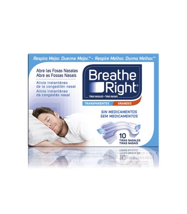 BREATHE RIGHT TRANSPARENTES GRANDE 10UND