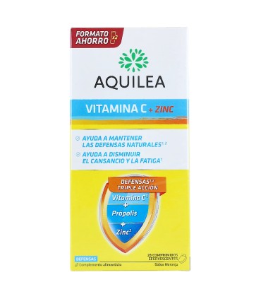 AQUILEA VITAMINA C + ZINC 28 COMPRIMIDOS EFERVESCENTES