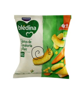 BLEDINA BIO SNACK TUBITOS DE ZANAHORIA Y MAIZ 1 ENVASE 20 G