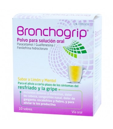 BRONCHOGRIP 10 SOBRES POLVO PARA SOLUCION ORAL