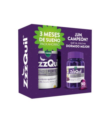 ZZZQUIL SUEÑO FORTE 90 GUMMIES SABOR FRUTOS DEL BOSQUE PACK