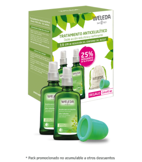 WELEDA ABEDUL ACEITE ANTICELULITICO DUPLO 40% 2º UNID + REGALO CELULICUP